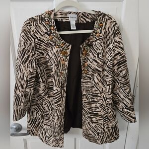 Chicos Jacket  Blazer  Size   3